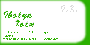 ibolya kolm business card